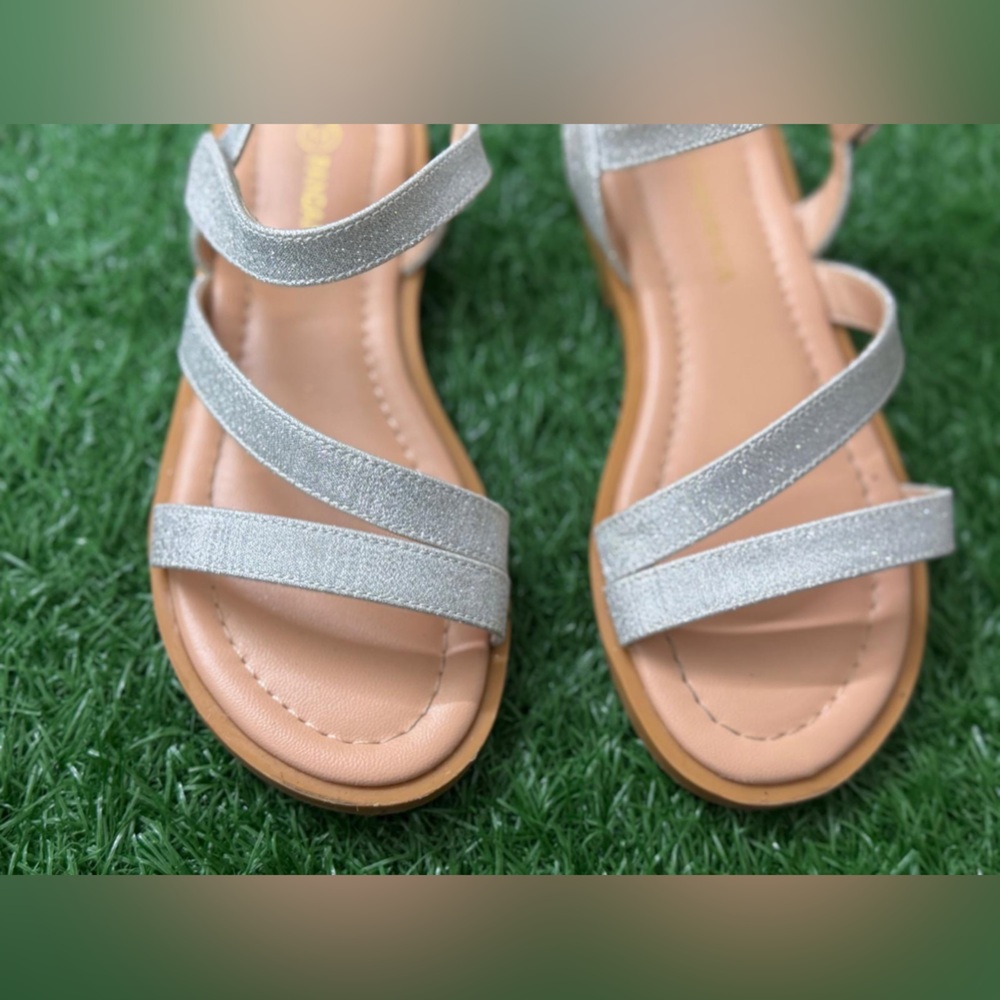 Pandaninjia Silver Kids Sandals Size 13 - Picture 5 of 5